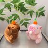 Adorable Cute Plush Capybara Bubble Blowing Keychain Soft Toy For Animal Lovers