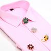 2Pcs Rhinestone Cufflinks Shirt Sleeve Button Covers Bling Crystal Button Clips For Dresses And Shirts Button Decoration Buttons