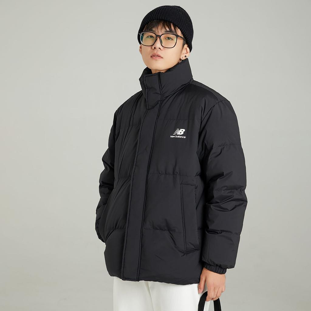New Balance Down Jackets Unisex Black Stand Collar Without Hood Moderate Other AMJ24359-BK