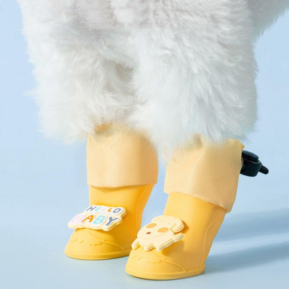 4 шт./компл. Нескользящие резиновые сапоги для собак, водонепроницаемая обувь для улицы, силиконовая обувь для домашних животных, дождливый день