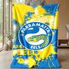 Parramatta Eels Flannel Fleece Blanket Cozy Warm Throw Blanket For Couch Bed Travel All Season Use