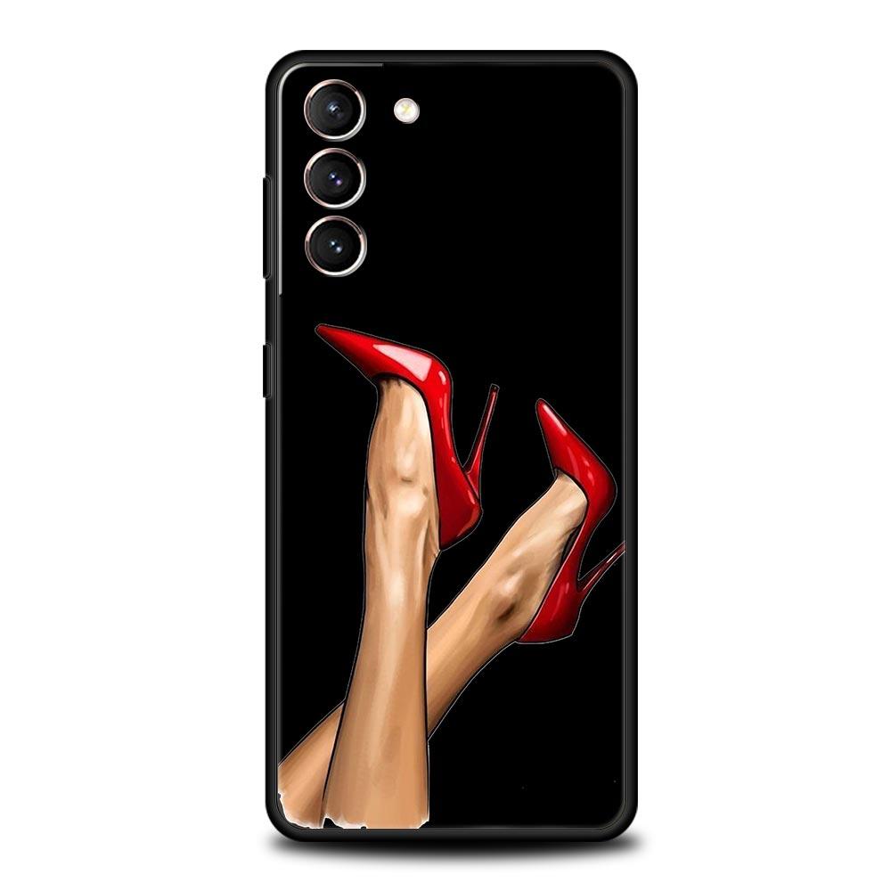 Чехол для телефона Девушка Женщина Кофе Мисс Для Samsung Galaxy S25 S24 S23 S22 S20 Ultra S21 FE 5G S10 Plus S10E Мягкий ТПУ Чехол