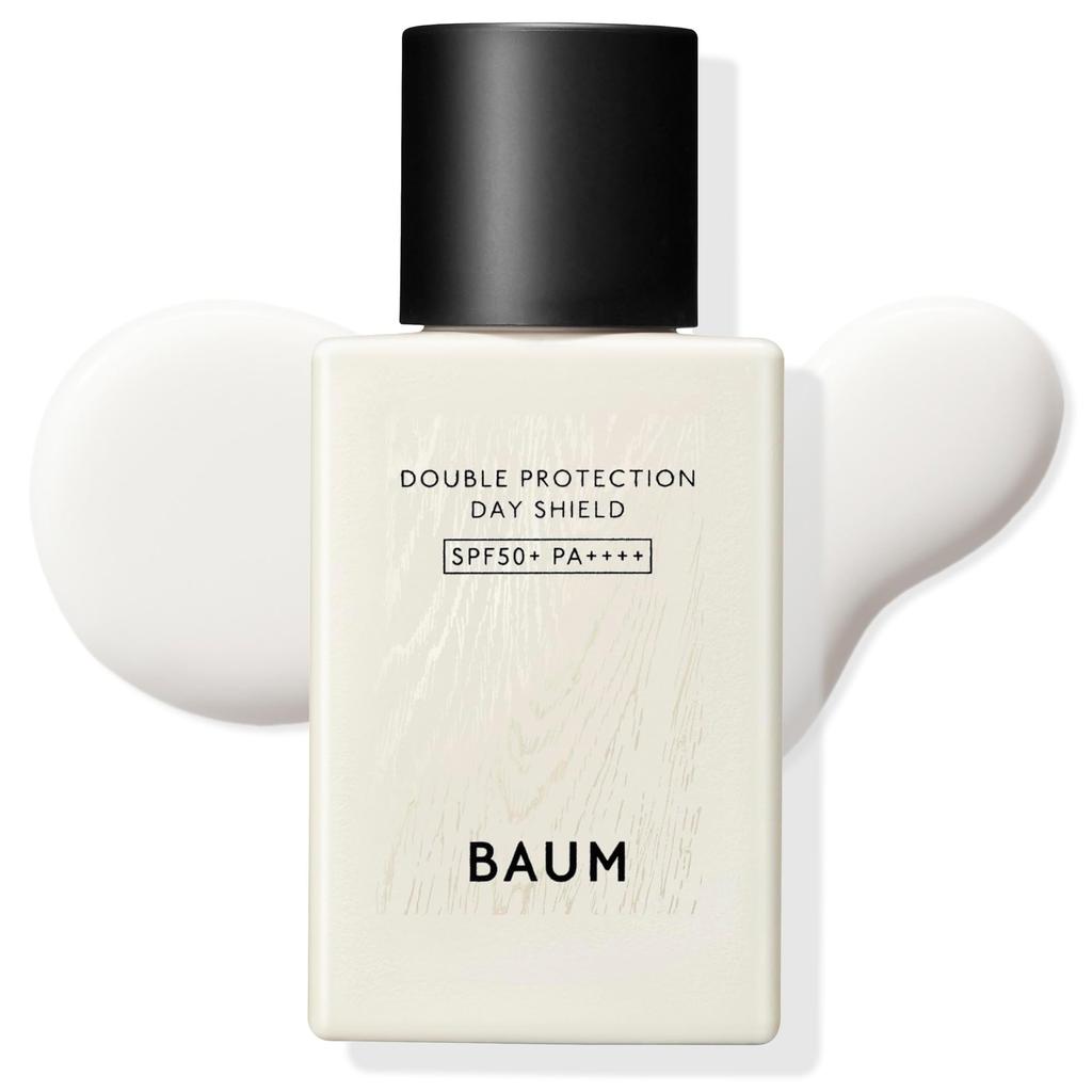 BAUM Double Protection Day Shield n 60mL Sunscreen Woody Scent Daytime Use UV Protection Sun Care Forest Bathing Unisex Gift Present Organic Trees