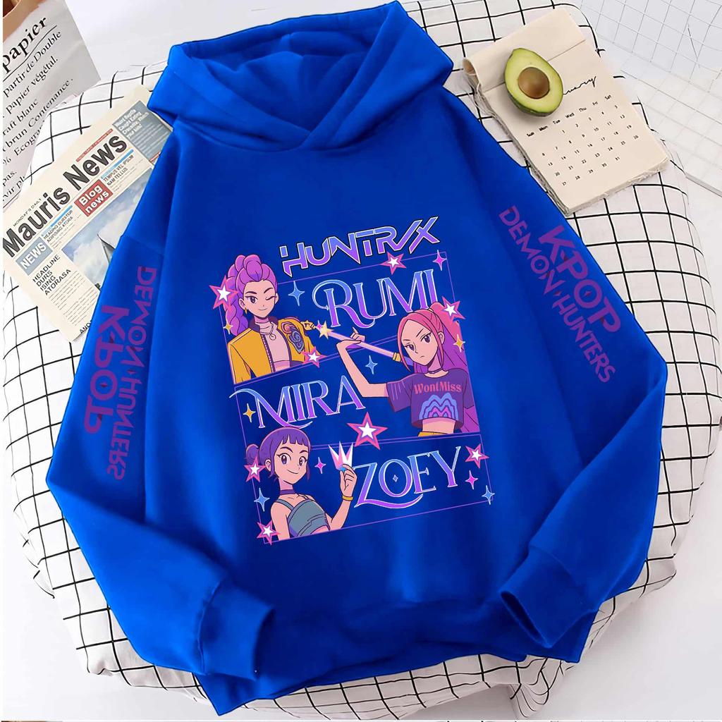 Hoodies Sweatshirts Girls Cartoon Printed Children's Girls Hooded Sweatshirt Children's Fashionable Casual Top Girls' Clothing