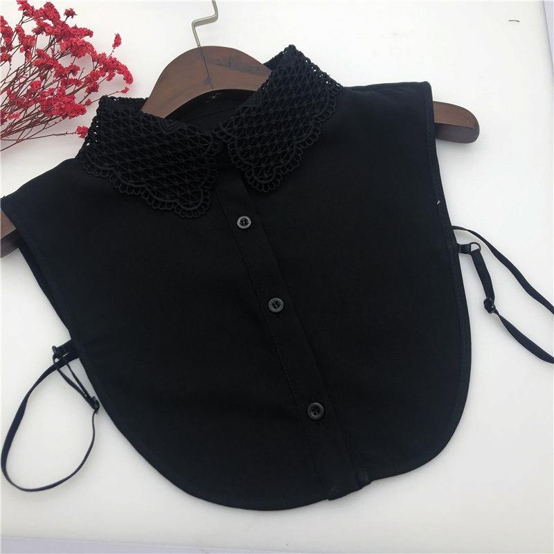 Fashion Womens Solid Color False Collar Casual Fake Collar Business Formal Lapel Detachable Half Shirt Blouse Dickey Collar