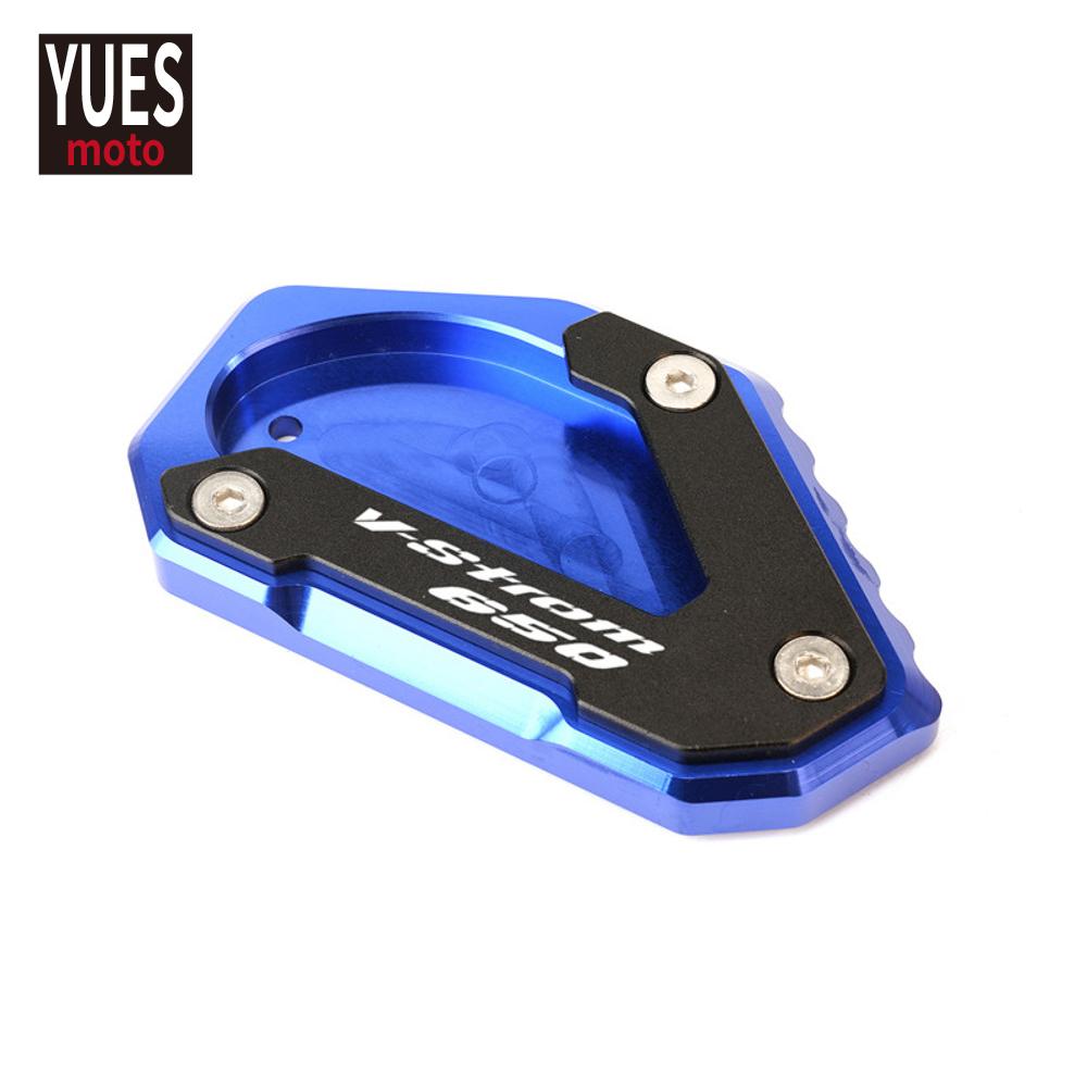 Аксессуары для мотоциклов, алюминиевая черная боковая подставка, удлинитель-удлинитель для Suzuki DL650 V Strom Vstrom 650 XT