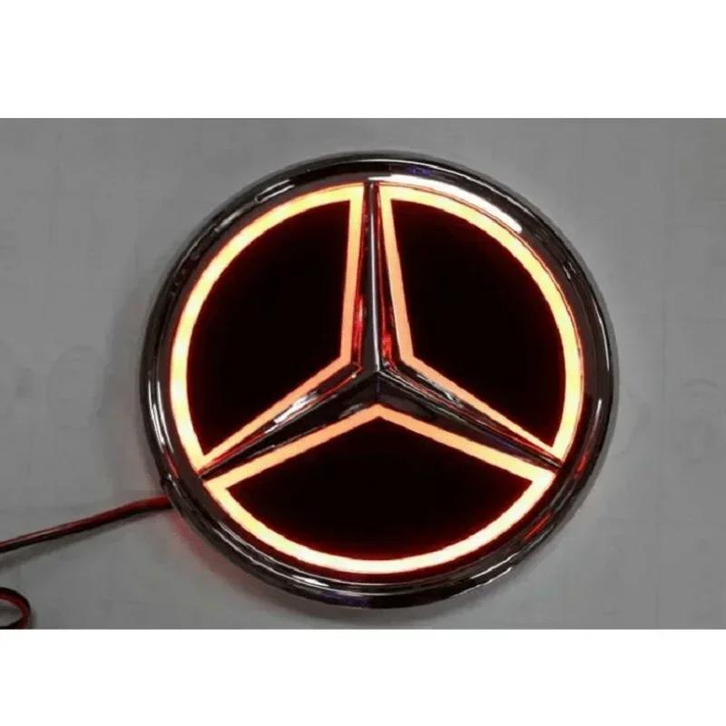 YEW1 9.5см ABS Светодиодная подсветка Автомобильная для Значка Mercedes Benz Задний Эмблема Багажника Аксессуары S350 S300L S A B C E Класс GLA GLK