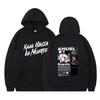 Unisex Hip Hop Hoodie With Dual-Side Print Loose Fit Long Sleeve Cotton Blend Sweatshirt