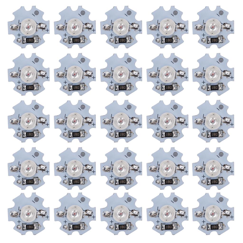 25Pcs 0.5W 5V High Power LED Lamp Bead Light Source Chip with Aluminum PlateUV Purple Light: