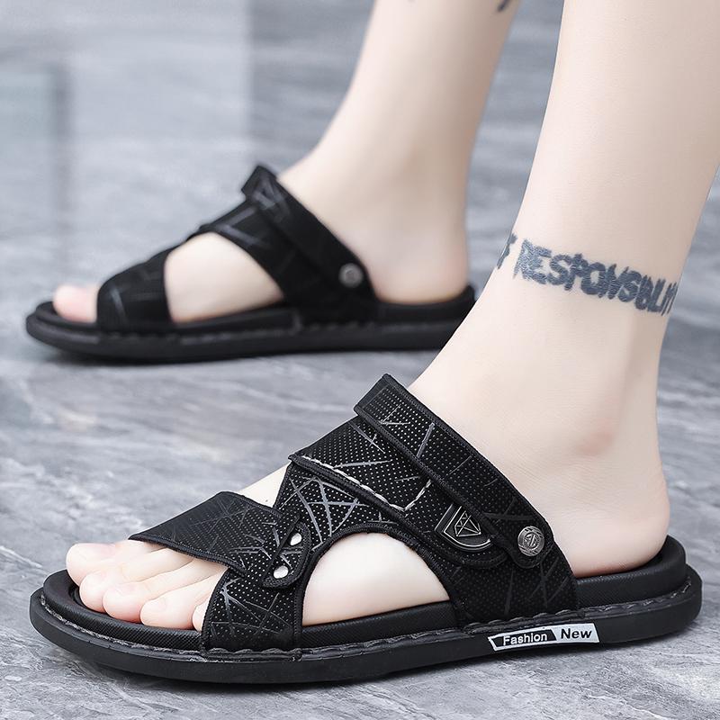 Мужская обувь 2024 Sandles Slippers для мужчин Sandals Leather Men's Sandals Cheap Summer Birkinstock Homme Adult Men's Sandal Genuine