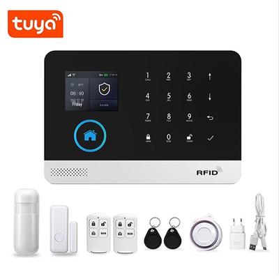 Умный WiFi и GSM хаб сигнализации Tuya: 2,4-дюймовая сенсорная беспроводная система безопасности