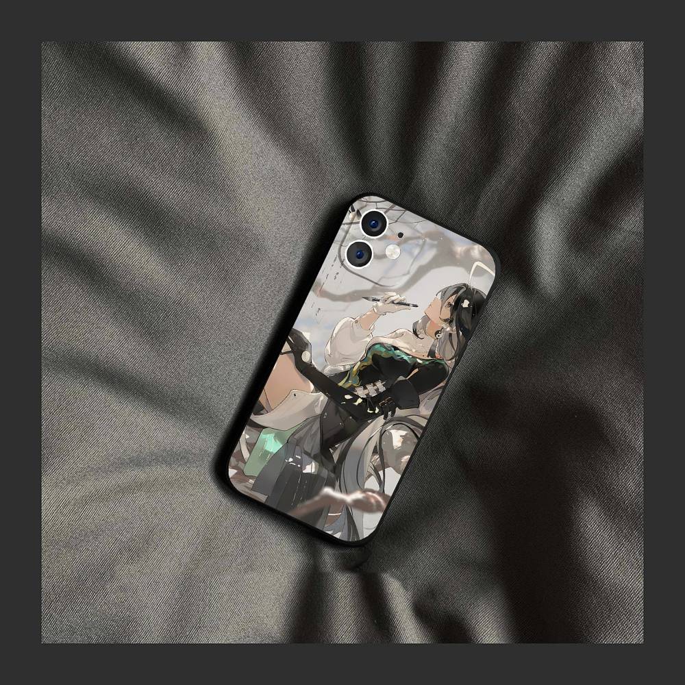 Чехол для телефона Jianxin Anime Game W-Wuthering Waves Для IPhone 17 Air 16 15 14 13 Pro Max 11 12 Черный силиконовый чехол