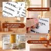 6 Sheets Pantry Labels for Containers, Waterproof PVC Food Storage Labels Self-Adhesive Spice Stickers for Kitchen Organizing
