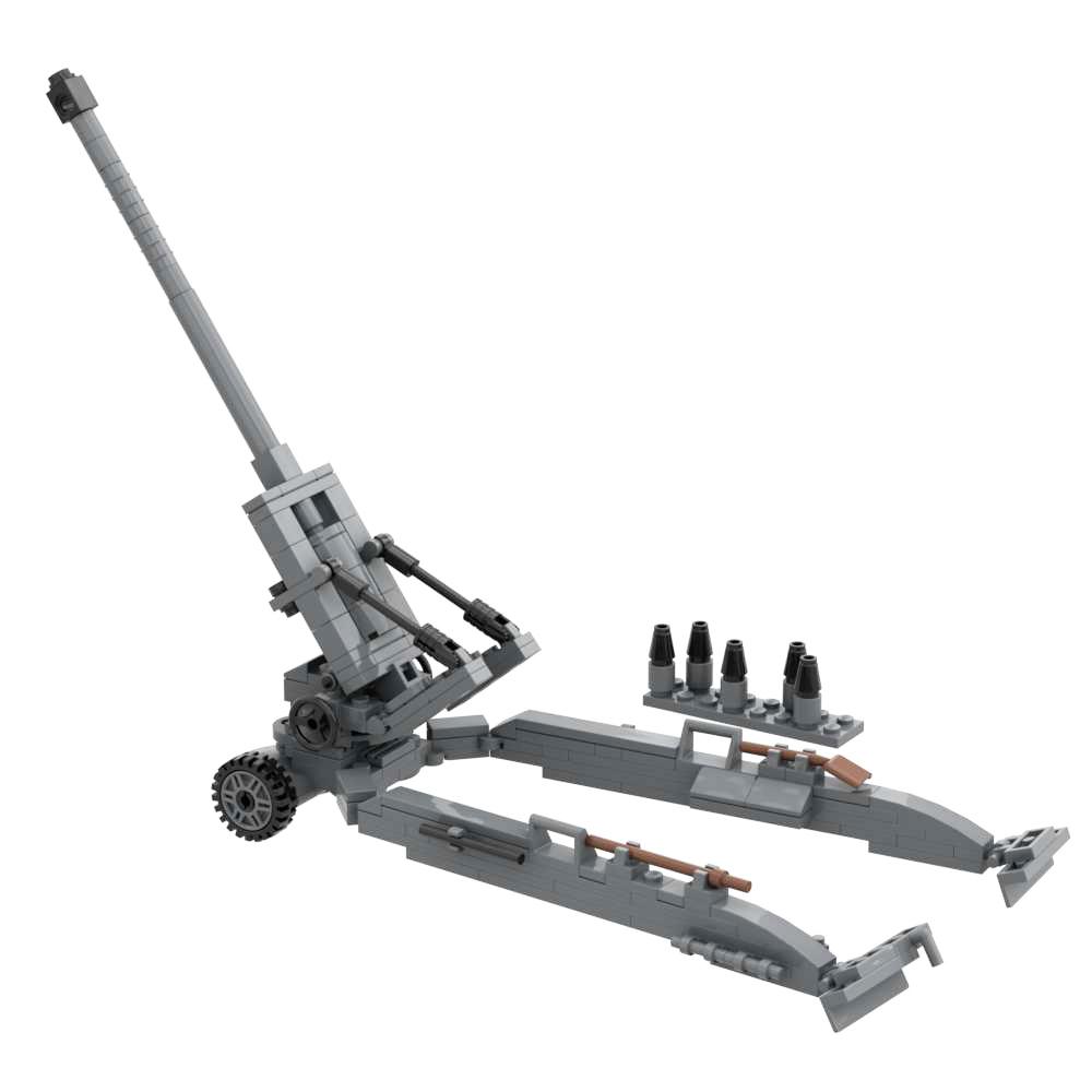 Блочный конструктор Гаубица M777 Флак 36 pak40 M102 M198 Бофорс 40мм Зенитное Противотанковое Орудие Артиллерия Линкора Военный Набор Кирпичиков