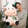 With Fruit Cow Backpack Plush Toy Cartoon Stuffed Animal Doll Gift Decoration