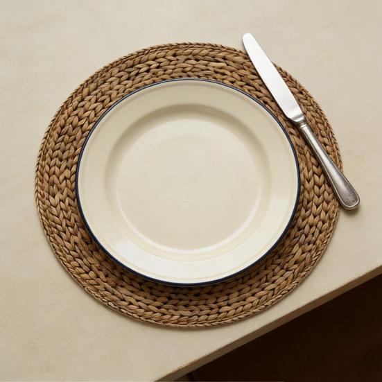 Подставка под тарелку Утолщенный Круглый Дизайн Богемный Стиль Подставка под тарелку Теплоизоляция Маслостойкий Коврик для стола Усиленный Шов Подставка под тарелку Обеденный Декор