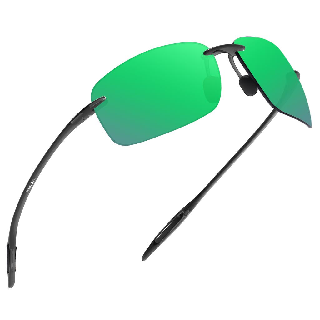 MAXJULI модные спортивные солнцезащитные очки для мужчин и женщин Tr90 без оправы для бега, рыбалки, гольфа, вождения, солнцезащитные очки UV400 MJ8009