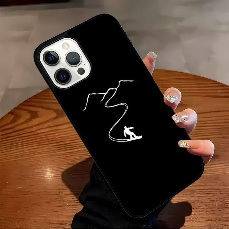 Skiing Snow Snowboard Ski Phone Case For iPhone 17 Air 16 15 14 13 12 11 Pro Max Max Plus Bumper Case Cover