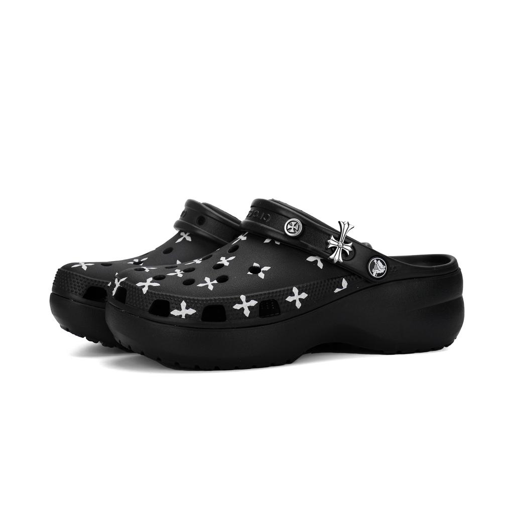 Crocs Классические Платформенные Клоги Cloud Creation Плавучий Остров и Переливной Поток Швабра ЭВА Клоги Женские Черные 206750-001(Команда1250-&)