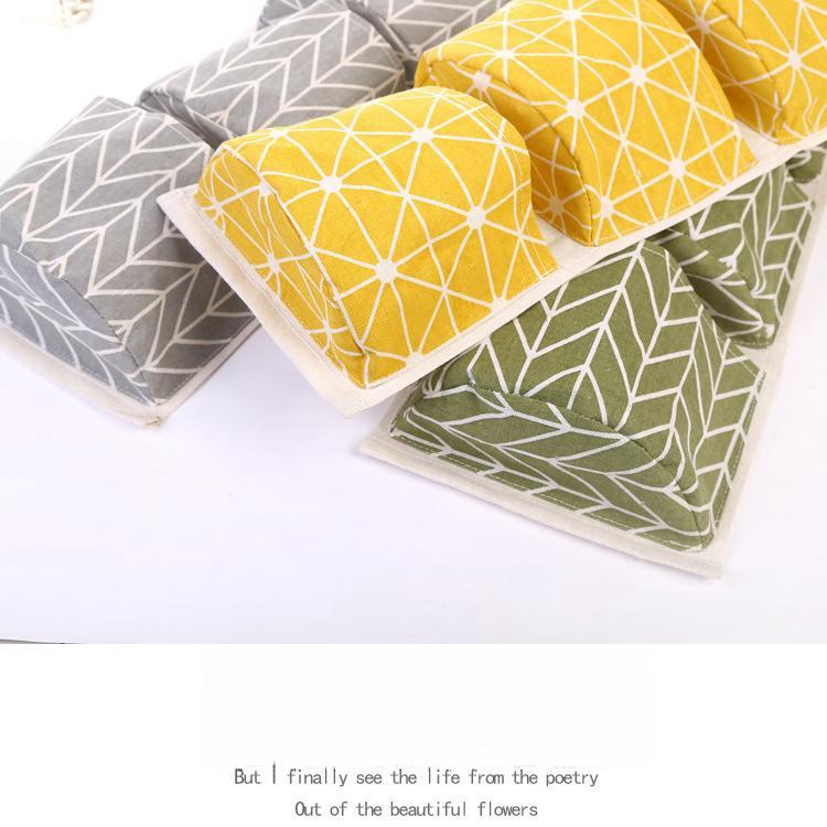 Creative Cotton and Hemp Waterproof Storage Hanging Bag Hanging Multi Layer Hanging Pocket Fabric Door Rear Sundry Storage Bag Storage Bag