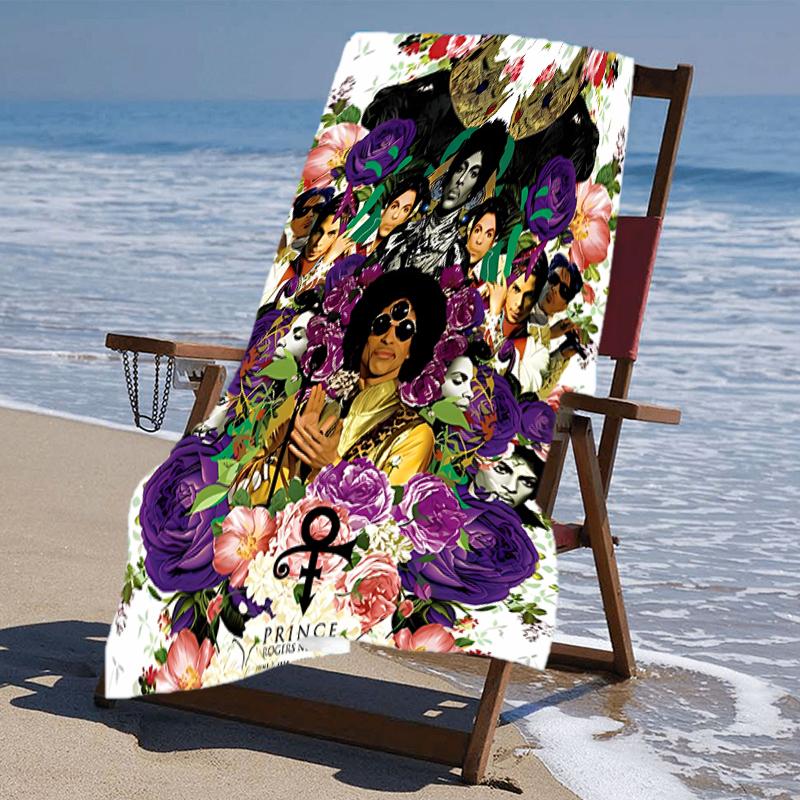 proof beach towel with a Purple Rain4 pattern - soft,absorbent,quick-drying,machine washable - perfect for swimming,camping,bathing