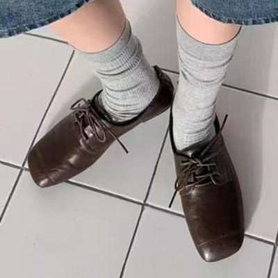 Женские туфли-лоферы с квадратным носком, новые сандалии 2025, осенние повседневные кроссовки для ходьбы, спортивные на шнуровке, для бега, zapatos mujer