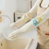 New Durable Dishwashing Gloves Extra Long Fleece-lined Household Chores Gloves Warm Thickened Cleaning Gloves Kitchen Use