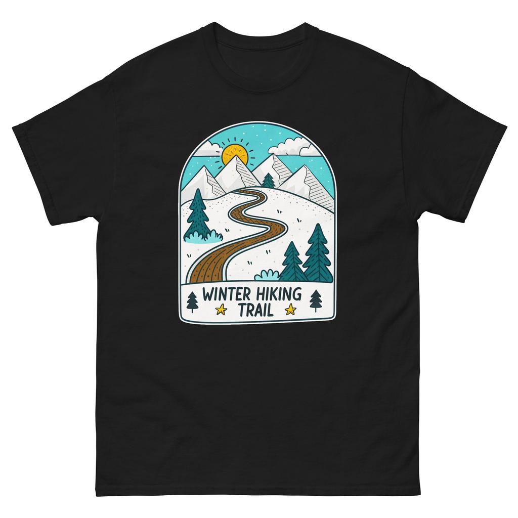 Winter Hiking Trail Mountain Ski Resort Town T-Shirt