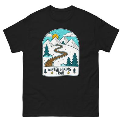 Winter Hiking Trail Mountain Ski Resort Town T-Shirt