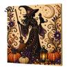 Autumn Holiday Decoration Halloween Faux Pearl Art Kit, 3D Painting DIY Spooky Relaxing Hobby for Lovers Cute Ghost Pumpkin Craft Set Adults,