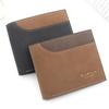 MenBense Men's Short Trifold Wallet with Gold Embossed Frosted Finish and Removable Page