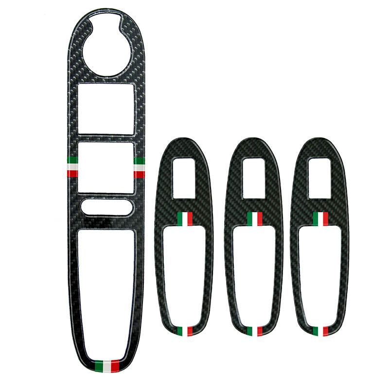 Панель управления двери, окна, декоративная рамка, красные наклейки из углеродного волокна, автомобильные наклейки для интерьера Alfa Romeo 159 2004-2011 гг.