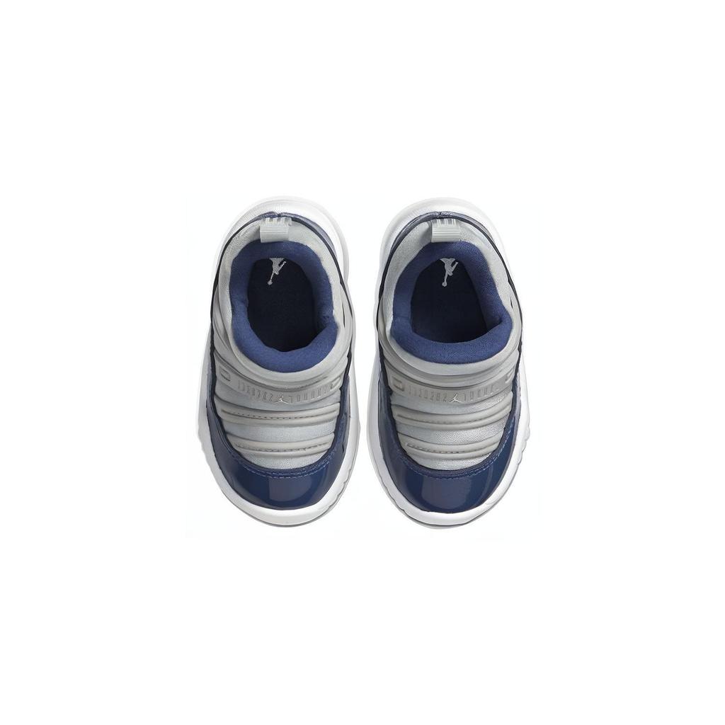 Air Jordan 11 Retro Little Flex TD Grey Mist Baby Sneakers White Midnight-Navy BQ7102-007