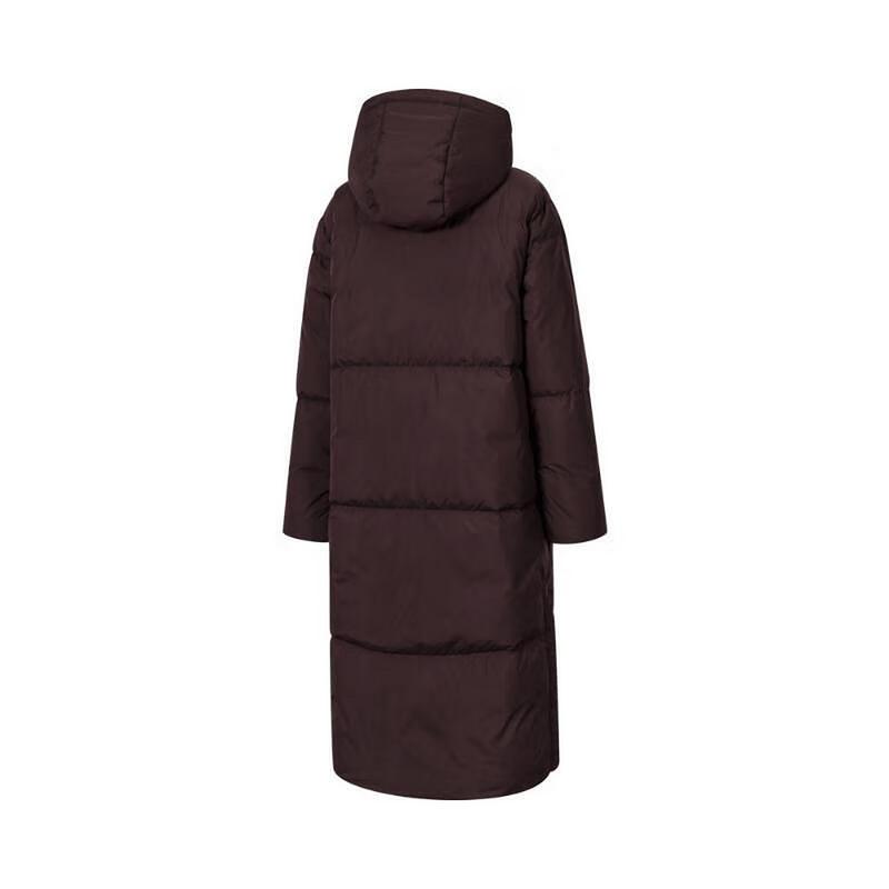 Adidas FW24 Бренд Логотип Ветрозащитный Теплый Длинный Пуховик Женская Верхняя Одежда Бордовый JV6198