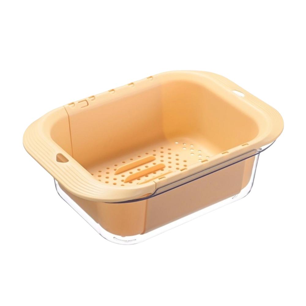 Retractable Fruits Cleaning Basket Large Capacity Vegetable Washing Basin Vegetable Washing