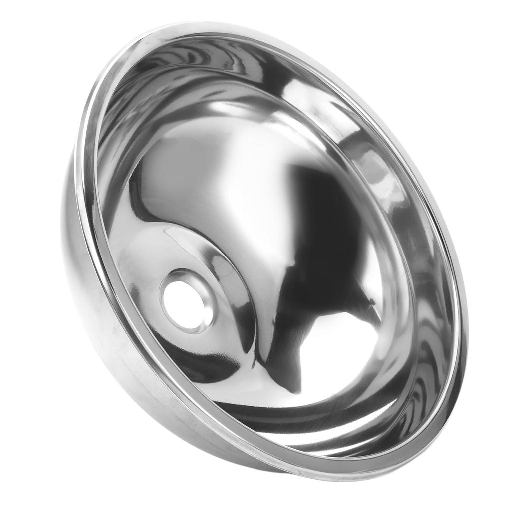 Круглая мойка диаметром 360 мм из нержавеющей стали с матовой поверхностью, мойка для автодома со звукоизоляционной накладкой для