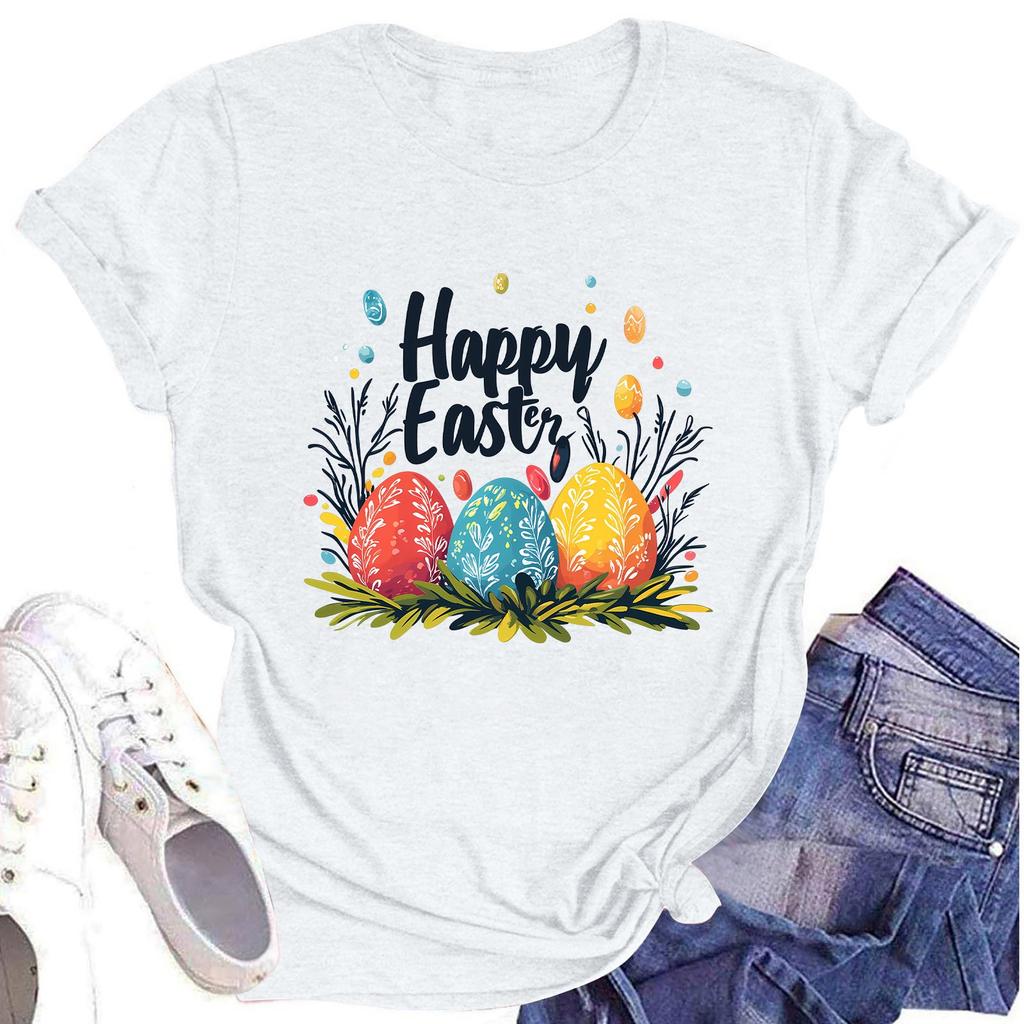 Женский топ с круглым вырезом, повседневный принт, футболка с короткими рукавами