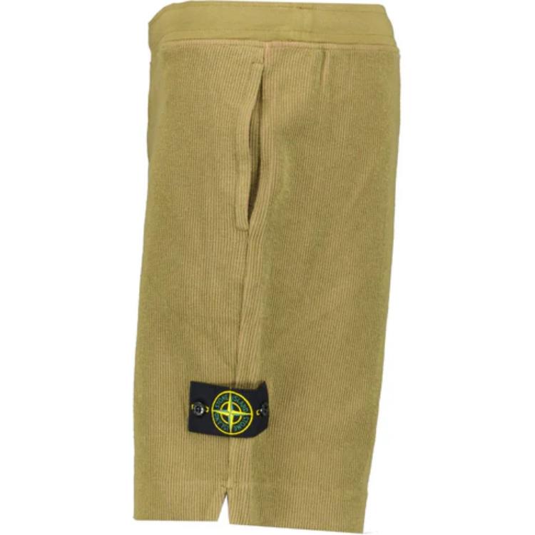 STONE ISLAND Однотонные повседневные шорты с эластичной талией для мужчин, желтые 781565756-V0098