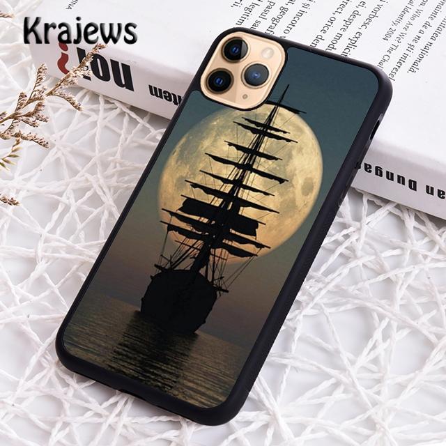 Krajews парусник лодка красочный чехол для телефона чехол для iPhone 14 5 SE 6s 7 8 plus X XR XS 11 12 13 pro max Samsung S21 S22ultra