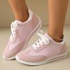 Fashion Speing Autumn Lace Up Pink Sneakers Women Comfort Patchwork Platform Sports Shoes Woman Lightweight Plus Size Soft Sole Flats 43