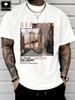 Men's Casual Cotton Street View of Brooklyn New York High Quality Clothing T-Shirt Comfortable  Men's and Women's T-Shirt