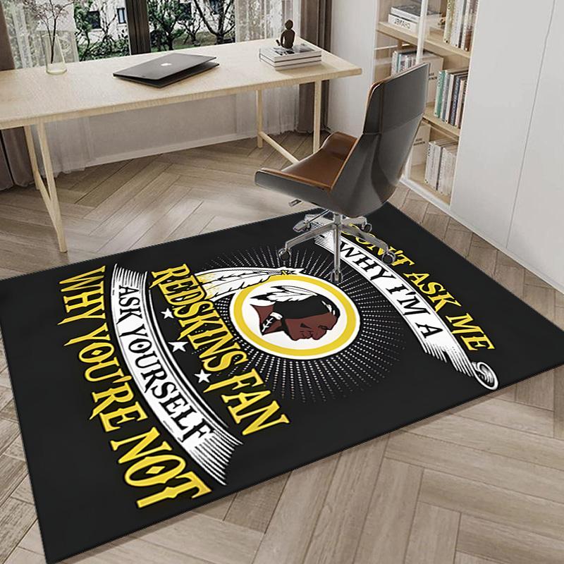 Washington Redskins Area Rug for Office, Chair Rug, Decorative Carpet Livingroom Mat, Large Size Fan gifts Christmas gifts