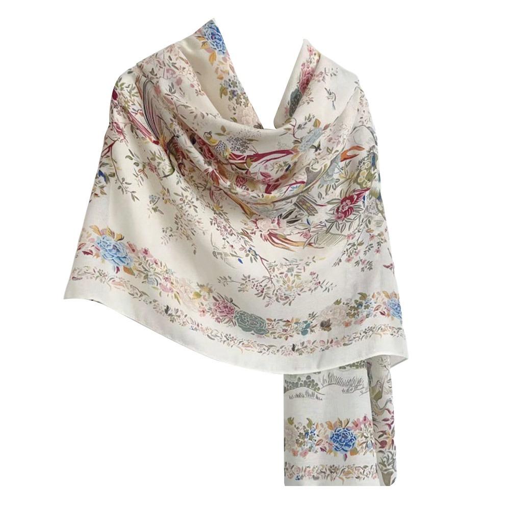 Тонкий шелковый шарф-шаль Модный шейный платок Бандана Пляжная дорожная накидка для вечерней свадебной вечеринки