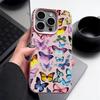 Чехол для телефона с цветным рисунком бабочки из кожи и текстурой для iPhone 16 Pro 15 14 13 12 Pro Max 11, ударопрочный, мягкий, матовый, тонкий чехол из ТПУ