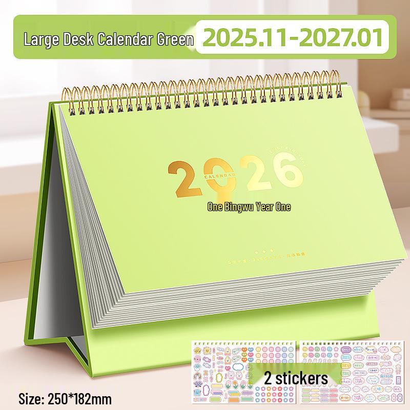 2026 год Лошади Толстый настольный календарь с тиснением логотипа на заказ – Простой бизнес-планер в подарок