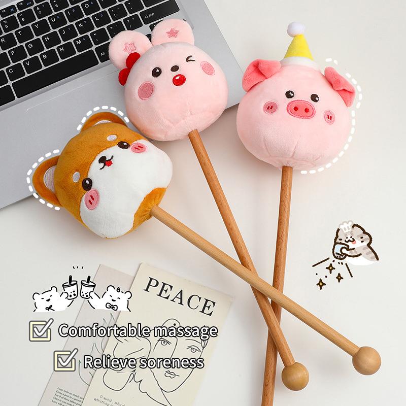 Массажный молоток, ударяющий молоток, палка, мультяшный, милый, плюшевый, маленький молоток, шея, плечи, меридианы, ноги, ручной массаж спины
