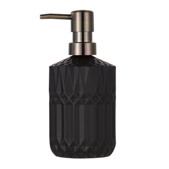 Glass Lotion Bottle Anti-Slip Bottom Transparent Design Large Capacity Liquid Dispenser Home Accessory