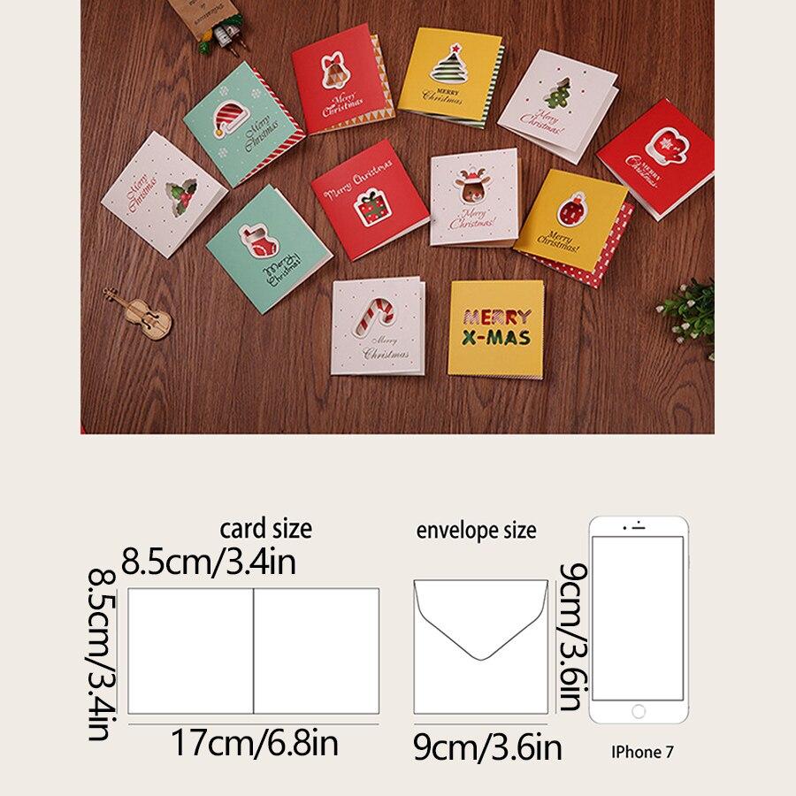 12/16/24 шт случайные рождественские поздравительные открытки детские мини-благословения поздравительные открытки конверт новогодняя открытка подарочная карта рождественская вечеринка
