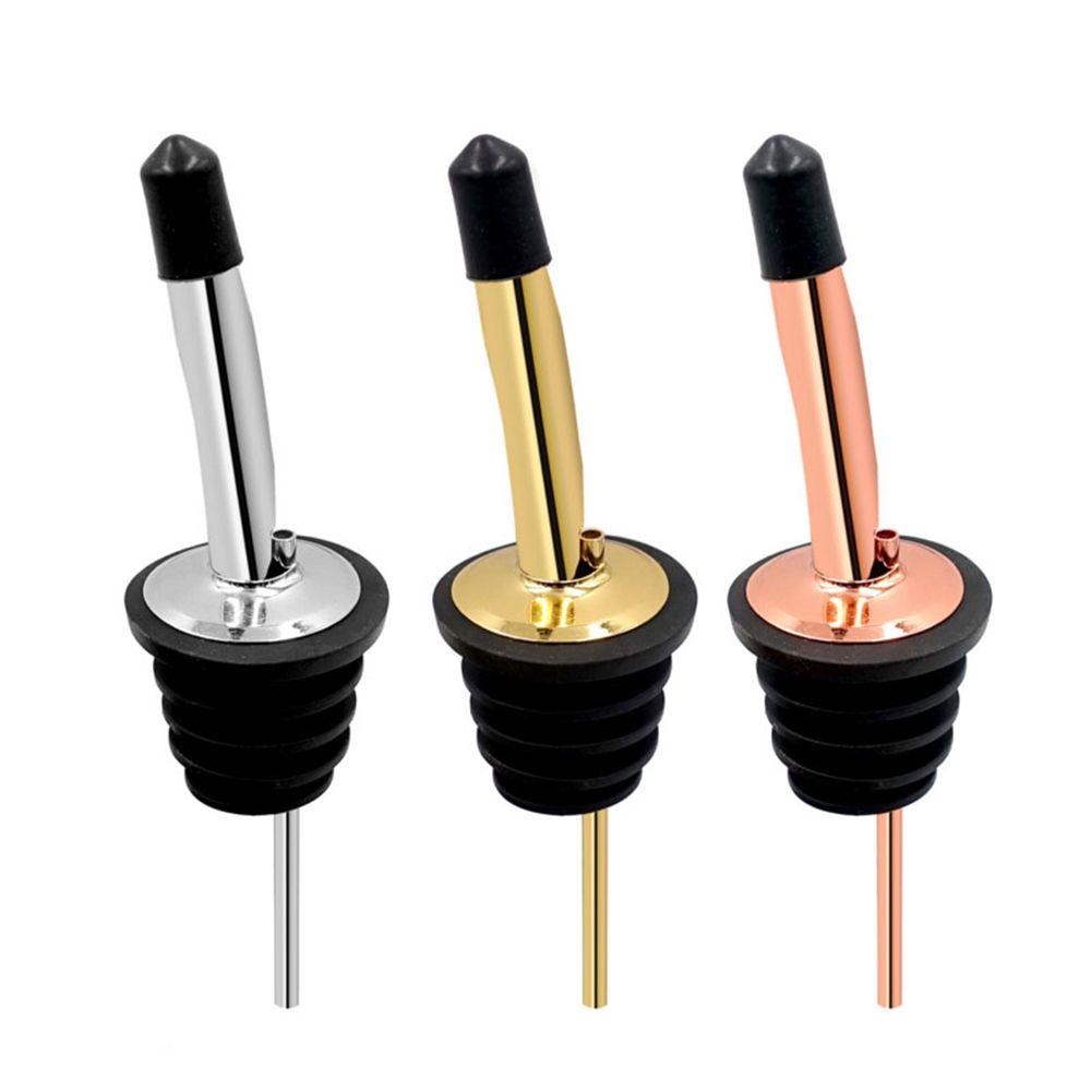 1/3PCS Barware Dispenser Free Flow Spout Stopper Wine Pourer Bottle Cap Stainless Steel