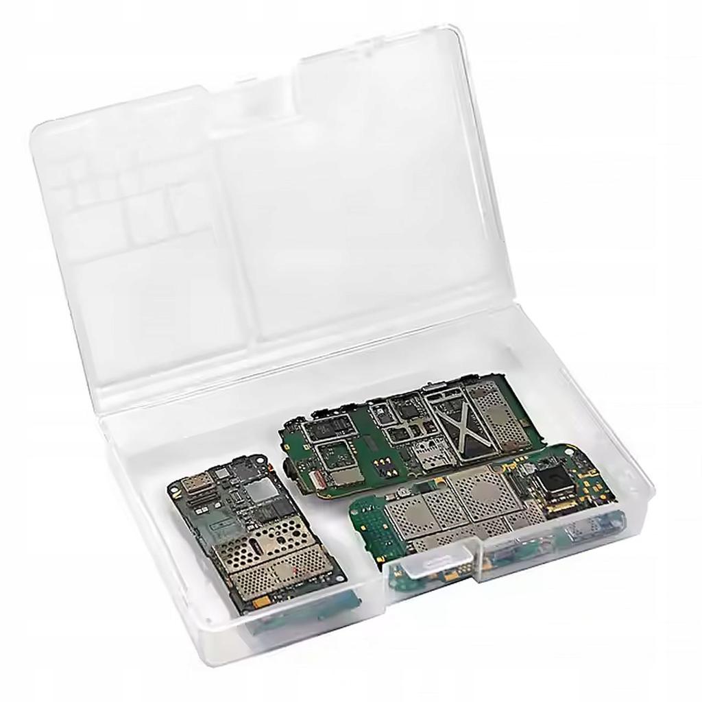 Rosfix Dwupoziomowy Organizer na Komponenty – Przezroczysta Konstrukcja | Wymiary 180 x 115 x 35 mm | Trwały Materiał PP